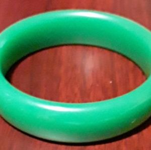 GENUINE GREEN JADE BANGLE BRACELET 63MM WIDE